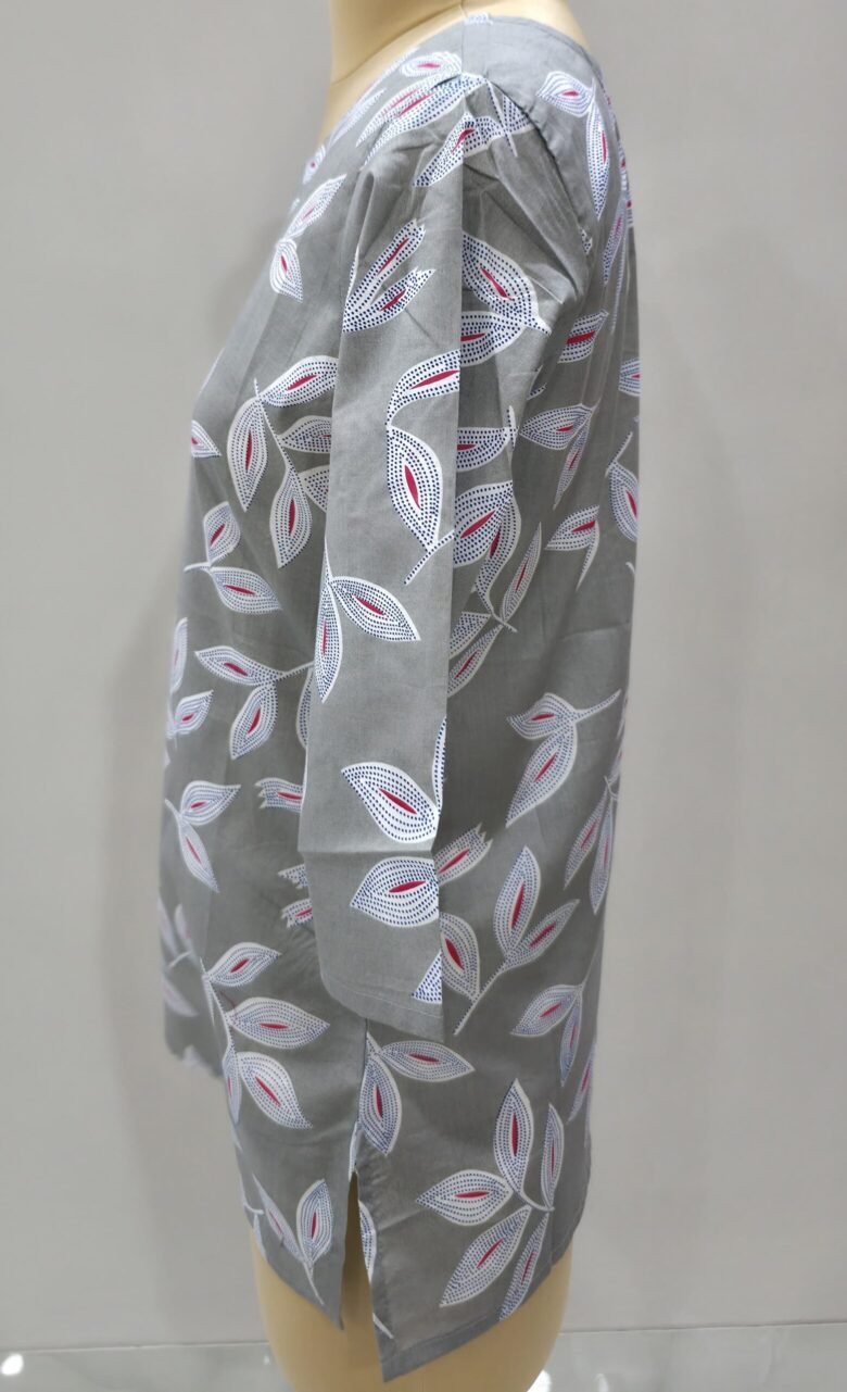 short printed kurti brown